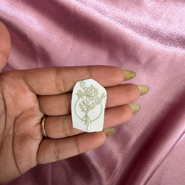 Flower bouquet metal sticker