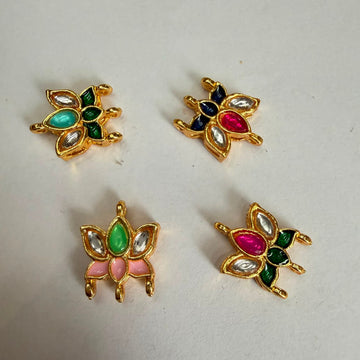 Lotus kundan charm 011