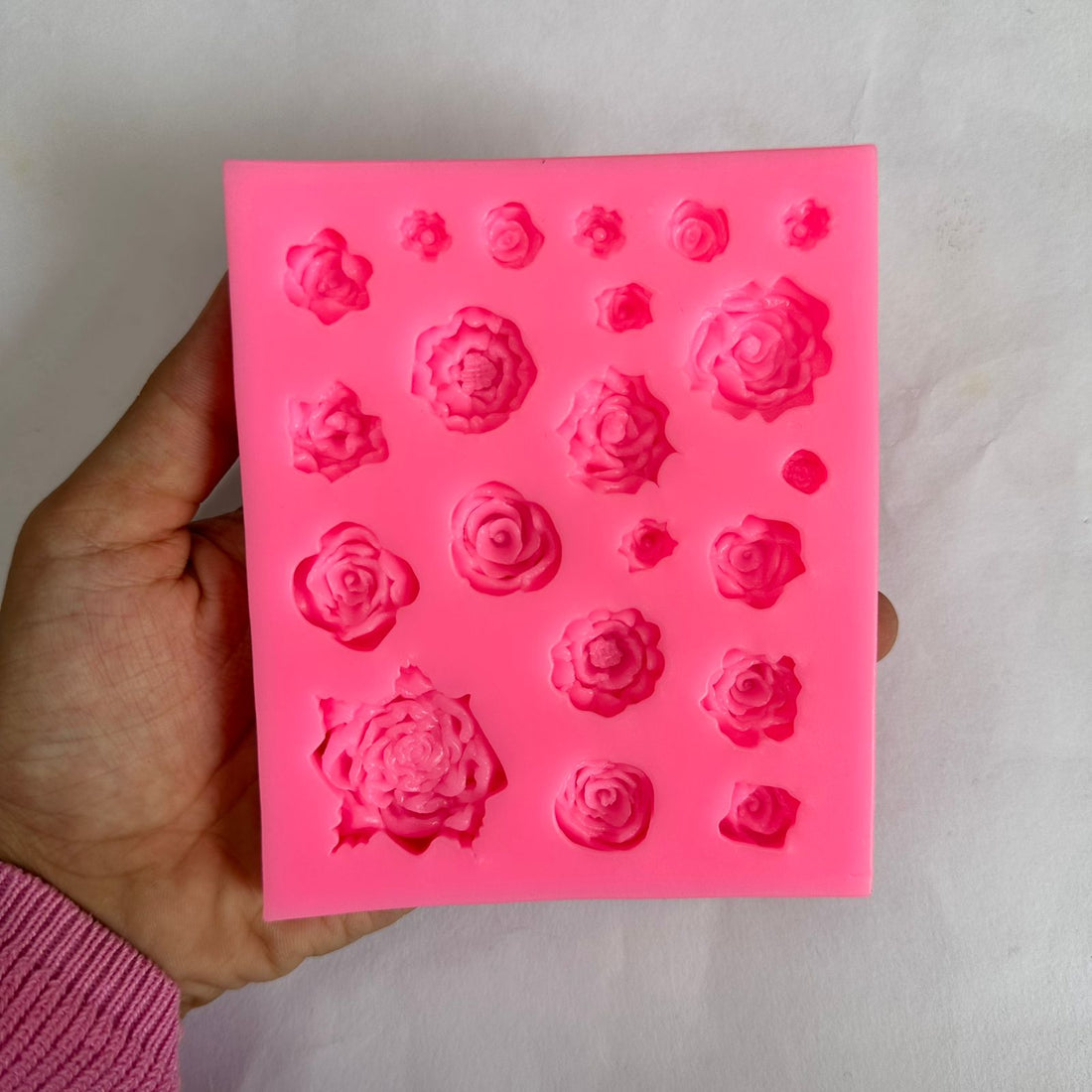 21 cavity rose candle mould