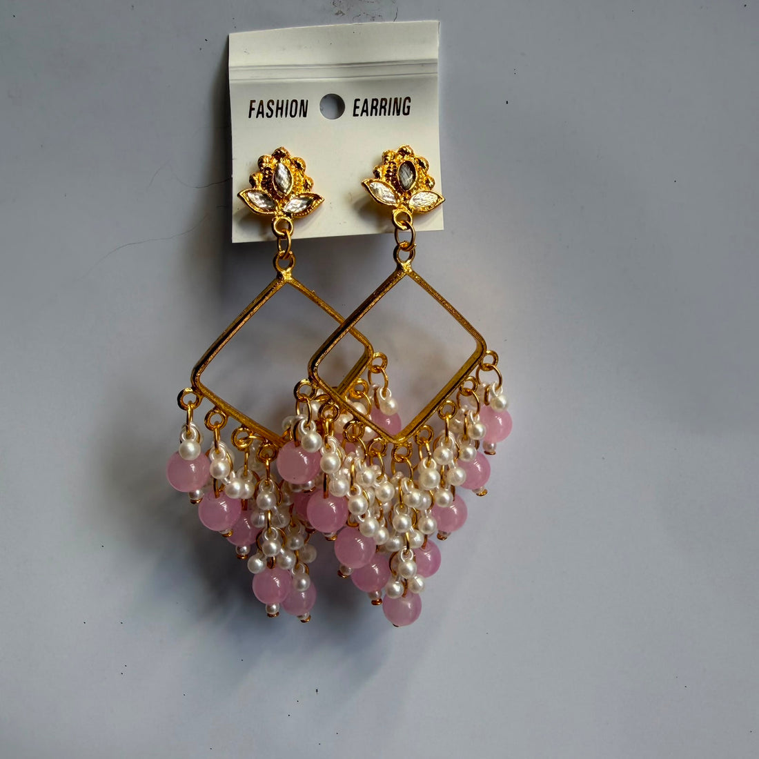 Chandbali jumkha base lilac