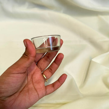 25ml glass tealight holder transparent