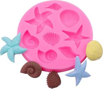 8 in 1 seashell candle mould