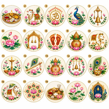 Mix diwali peel off sticker customise 001