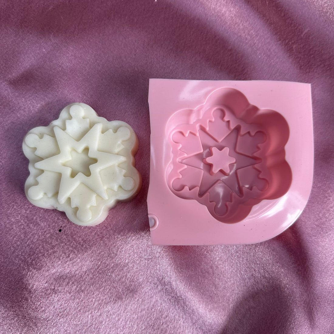 Snowflake Christmas candle mould C7