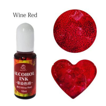 Alcohol ink Wine red