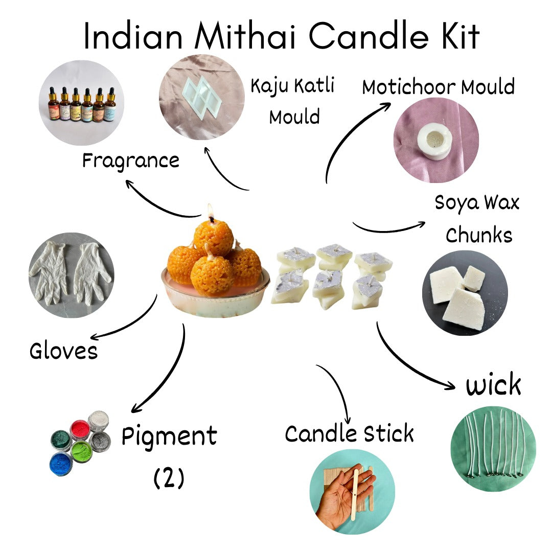Indian mithai candle kit