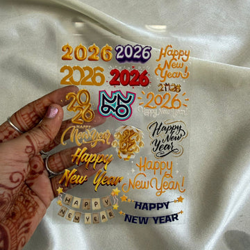 New year 2026 peel off sticker