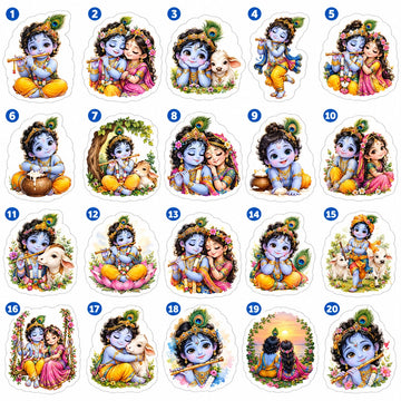 Peel off sticker customise Krishnaji