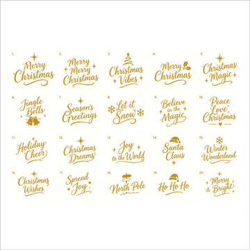 Christmas metal sticker customise F