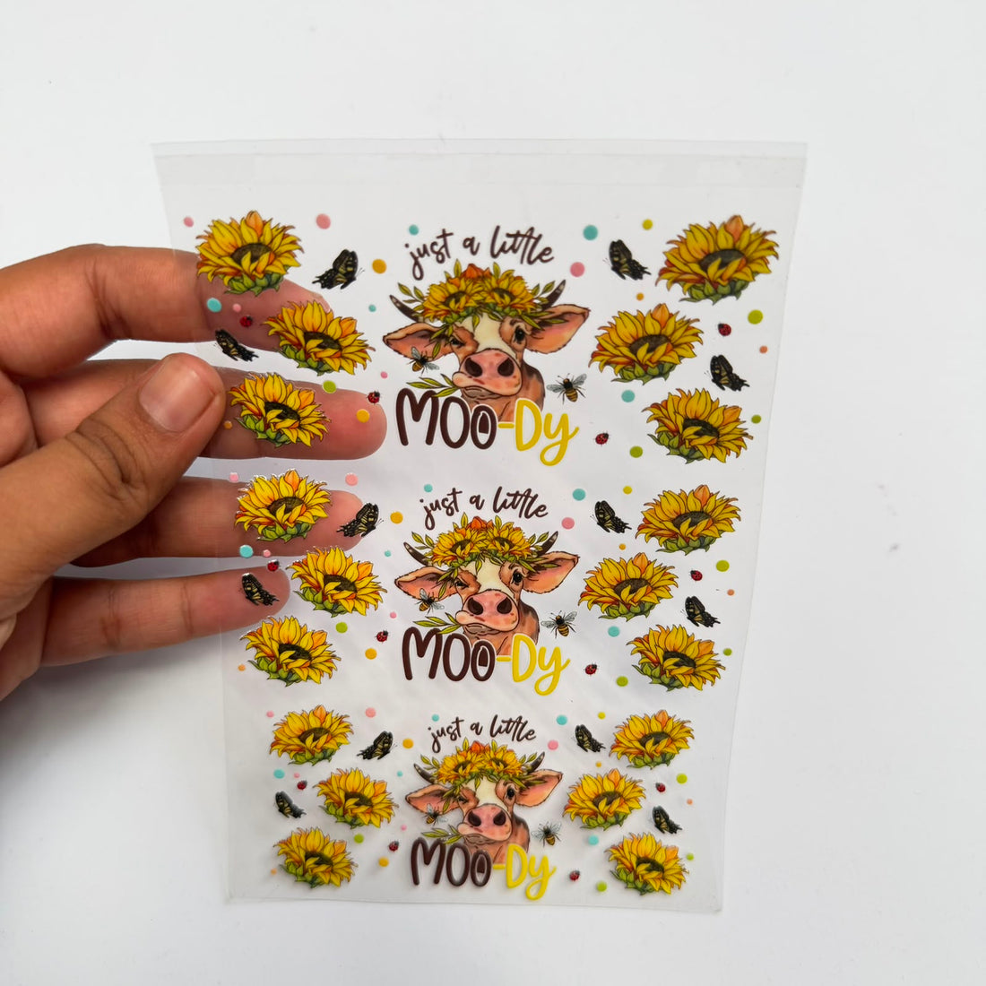 Sunflower peel off sticker sheet A6