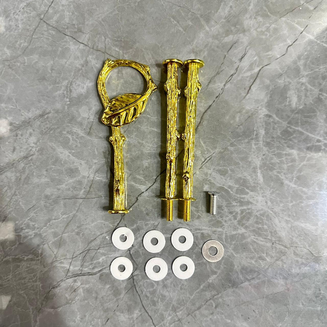 3 tier cake stand leaf metal fitting