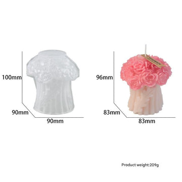 Rose bouquet candle mould