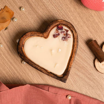 Wooden heart jar