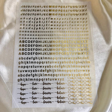 Alphabet metal insert sheet A4 007