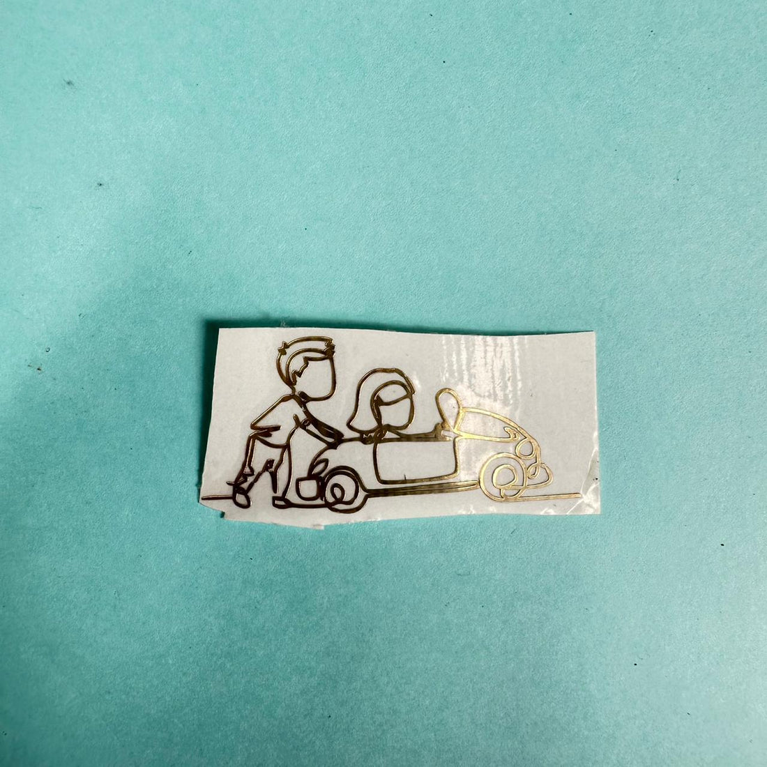 Rakhi metal sticker line art 006