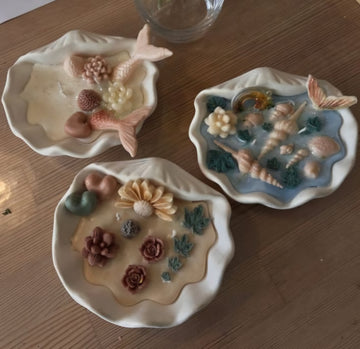 Designer shell concrete jar