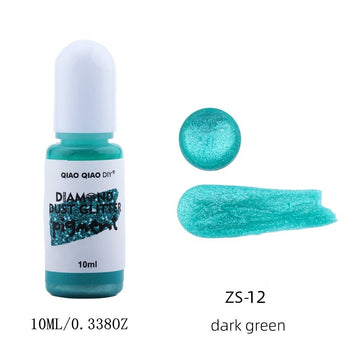 Diamond dust glitter pigment dark green