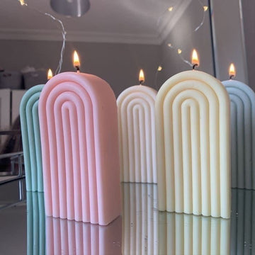 Semi oval candle mould