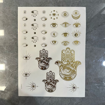 Gold embossed sheet evil eye