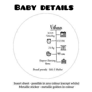 Customise baby details