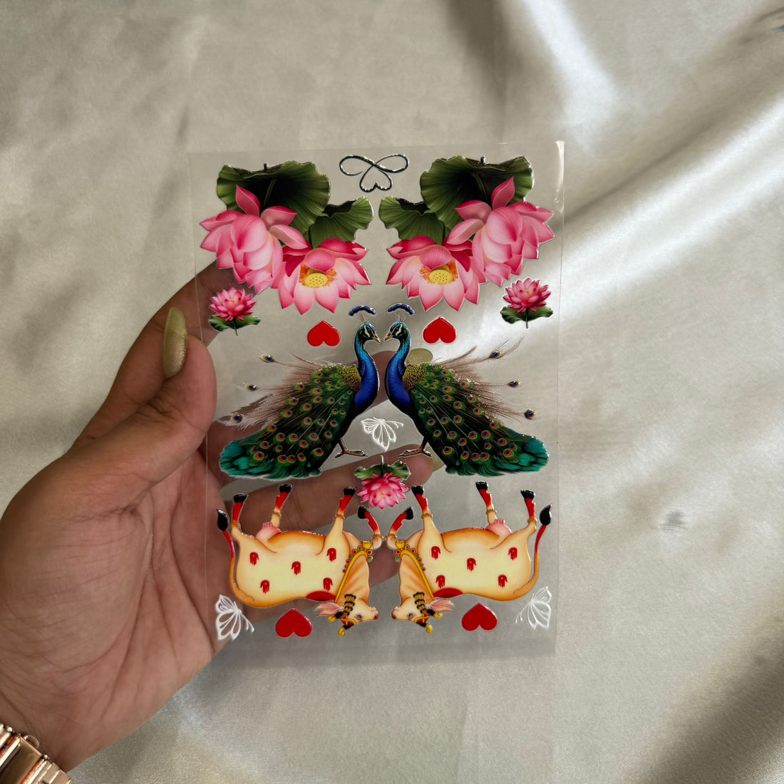 Multi design peel off sticker