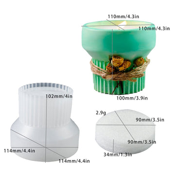 High Waist Striped Candle Holder Mould