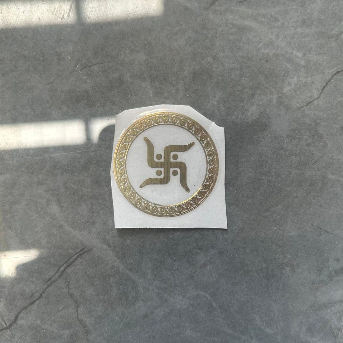 Swastik metal sticker