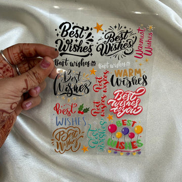 Best wishes peel off sticker