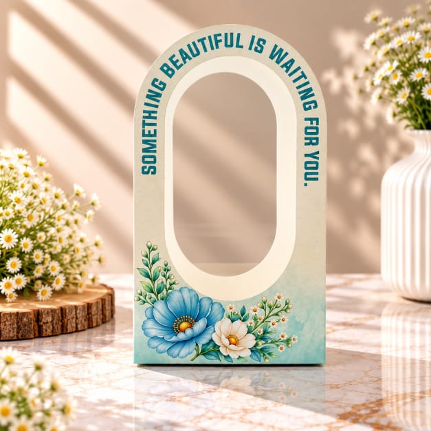 Blue Floral Gift Box with Window – Premium Gift Packaging Box
