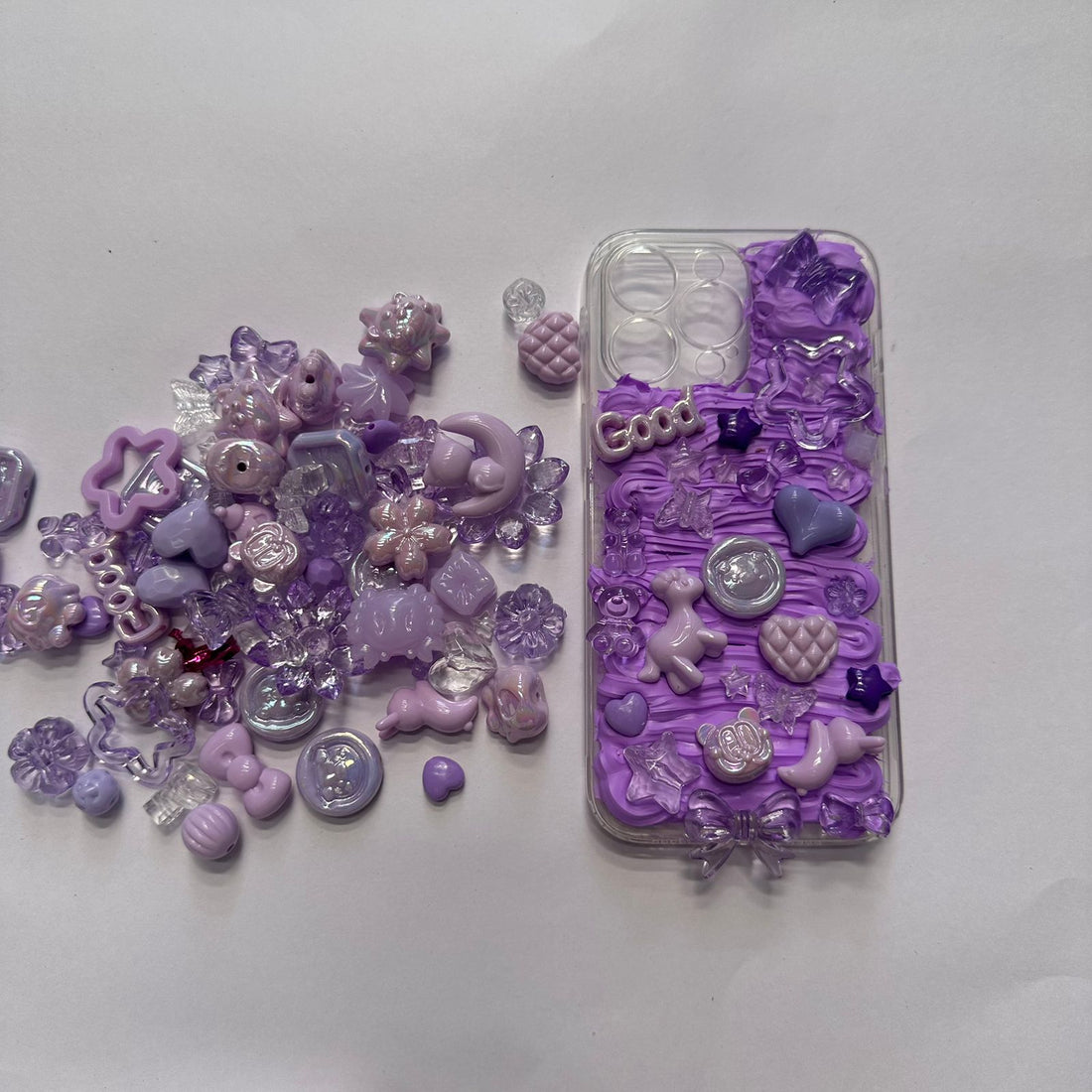 Purple diy phone case kit