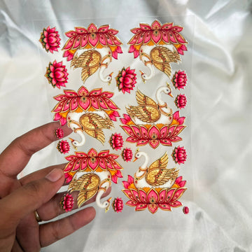 Swan peel off sticker sheet A6
