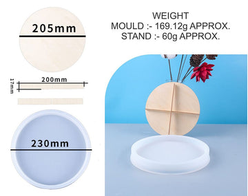 Round plate with wooden support mould