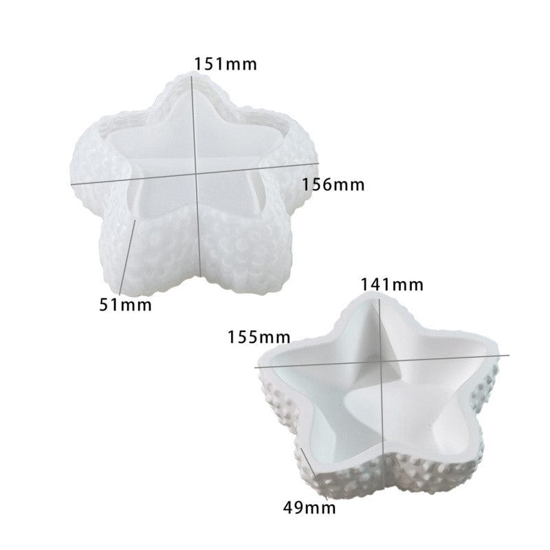 Starfish textured candle bowl mould