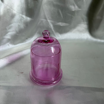 Pink Glass bell jar