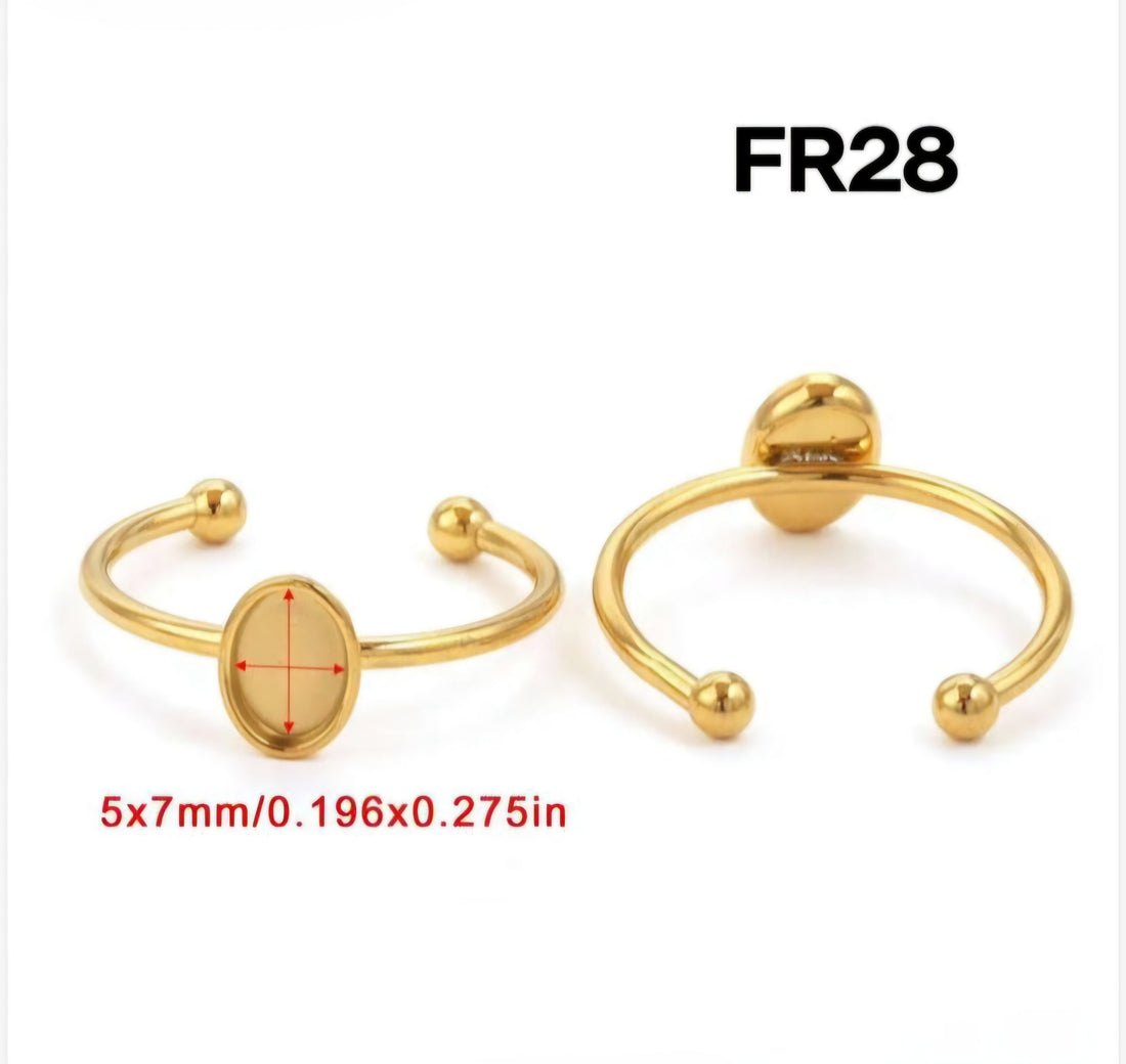 Bezel ring gold oval