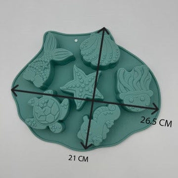 Ocean Animal ( Turtle, Sea Horse, Octopus, Shell, Mermaid) Mould