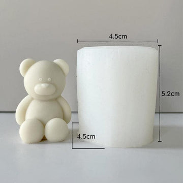 Cute teddy bear candle mould