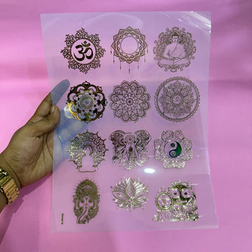 Mix mandala metal insert sheet A4
