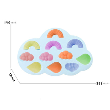 Blue rainbow cloud mould
