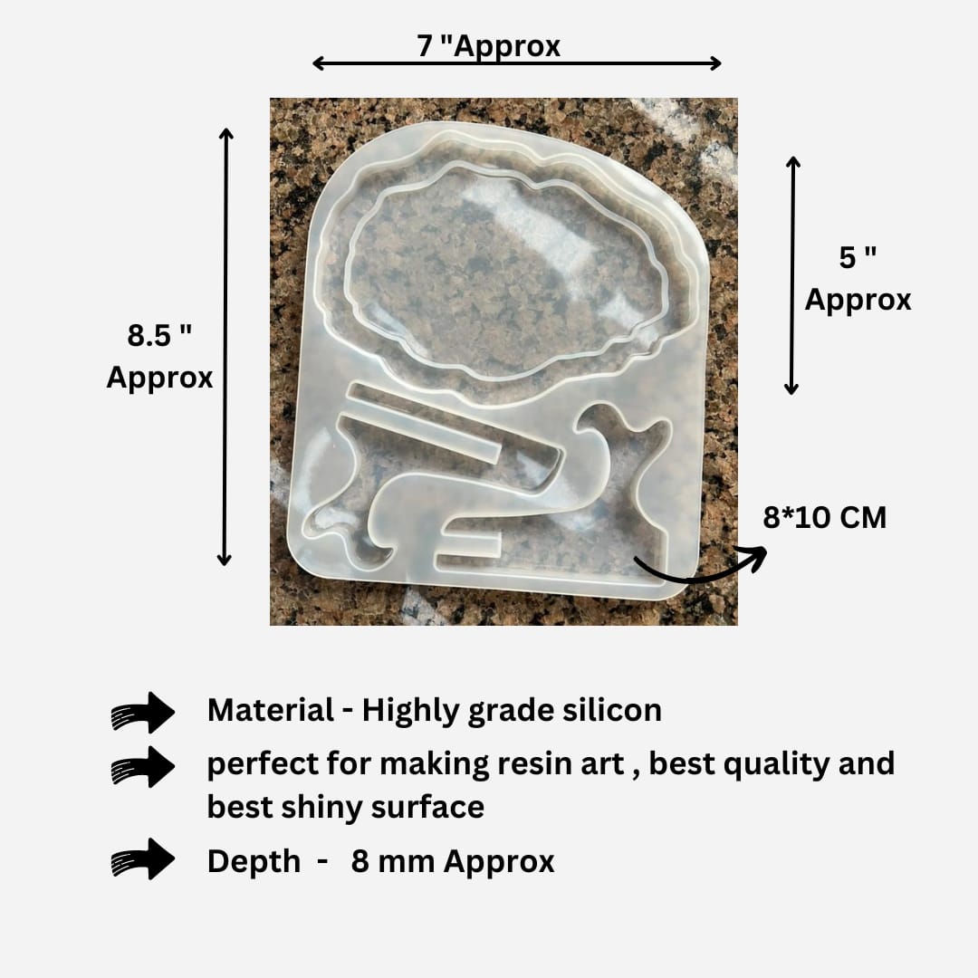 oval agate frame with stand