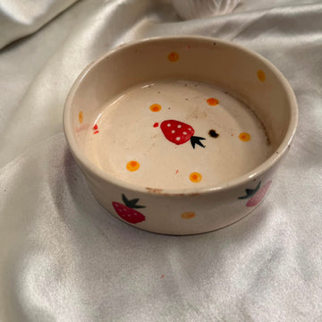Strawberry candle bowl