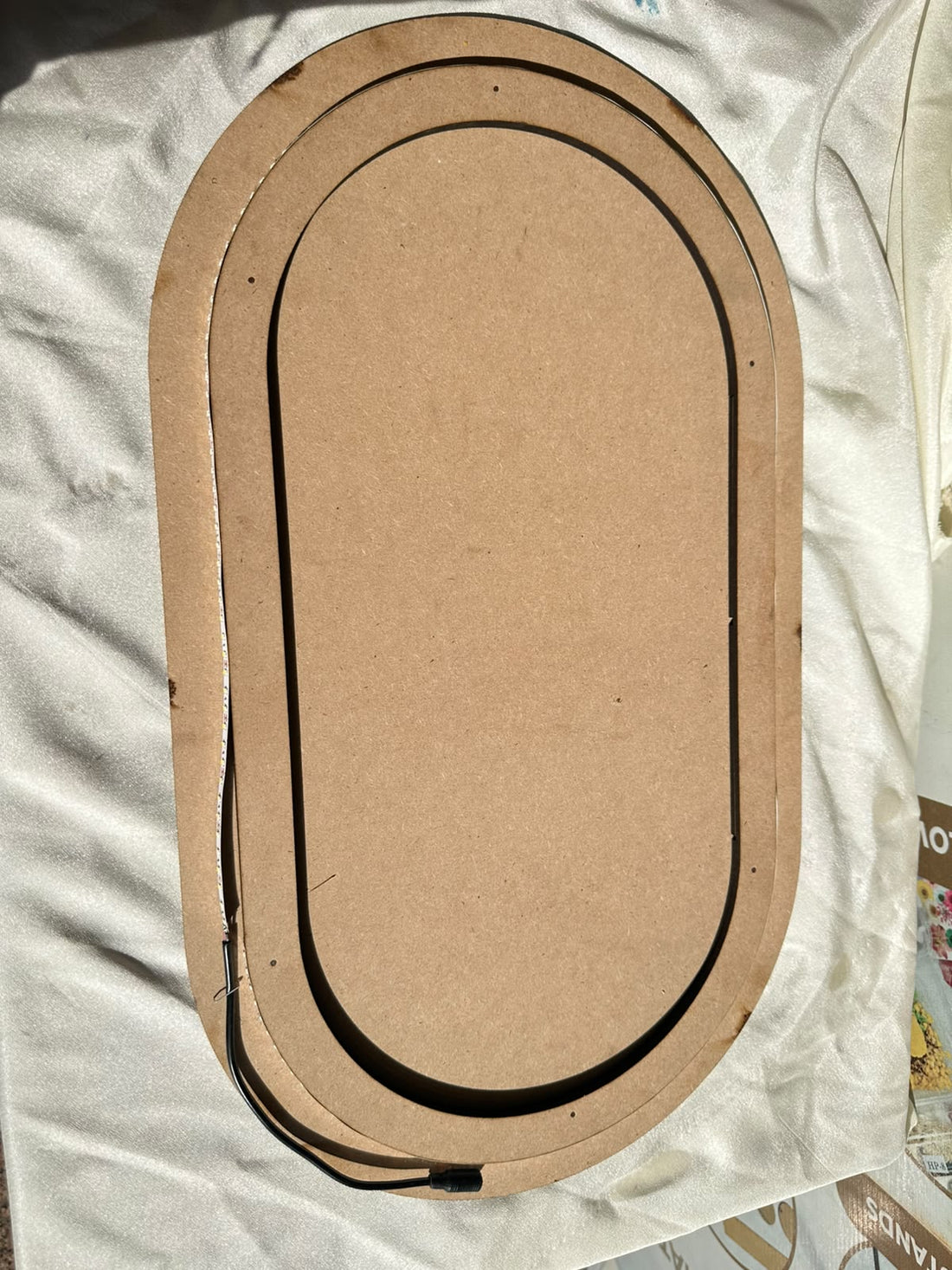 Oval light mdf base