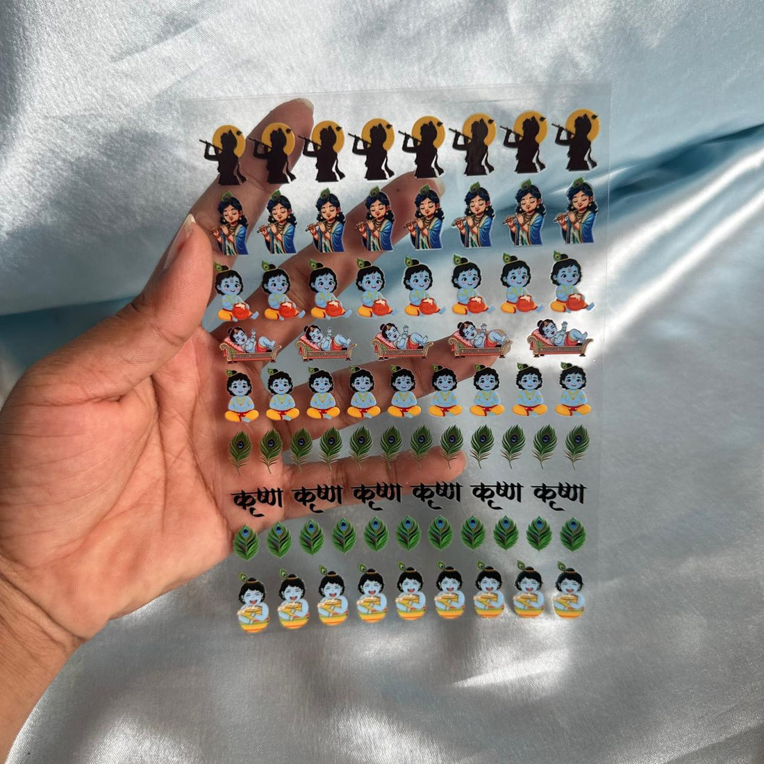Krishna peel off sticker sheet