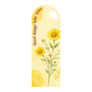 Yellow Daisy Floral Bouquet Flower Card with Handle – Good Things Take Time Design
