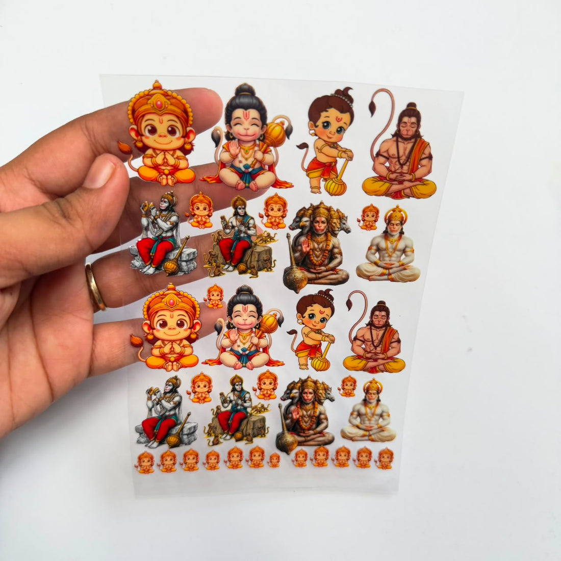 Hanuman peel off sticker sheet A6