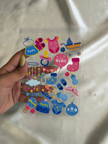 Born baby peel off sticker