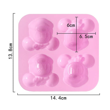 4 cavity Minnie mouse mould