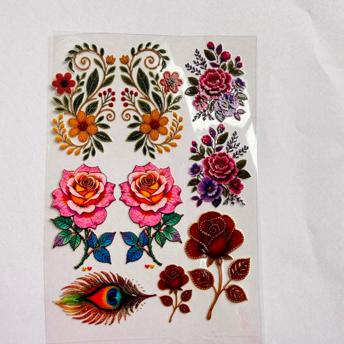 Flower peel off sticker