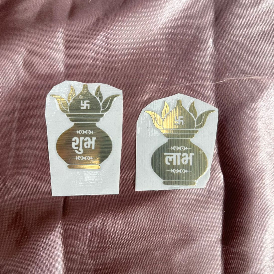 Shubh labh kalash metal sticker