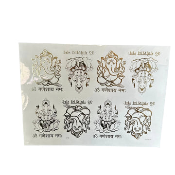 Gold sticker sheet ganpati